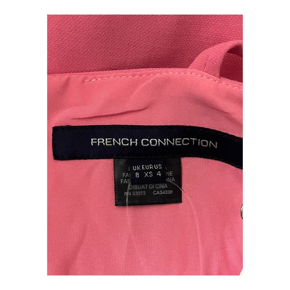 French Connection dress Whisper square neck minidress pink size 4 - Picture 4 of 5